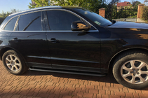 Audi Q5 2008-2017 гг. Боковые пороги Premium Black (2 шт., нерж. сталь) d60 фото 2
