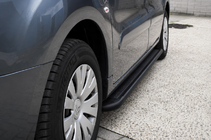 Citroen Berlingo 1996-2008 гг. Боковые пороги Premium Black (2 шт., нерж. сталь) фото 1