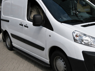 Citroen Nemo 2007-2017 гг. Боковые пороги Premium Black (2 шт., нерж. сталь) Ø60 фото 1