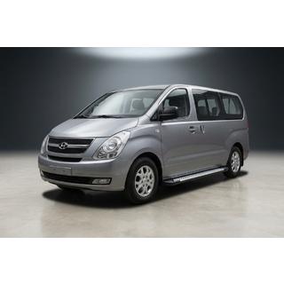 Боковые Подножки Allmond Grey (2 шт., Алюминий) Hyundai H300, H1, Starex 2008-2020 гг. фото 1