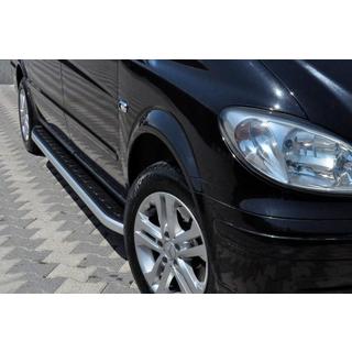 Боковые пороги Fullmond (2 шт., алюминий) Mercedes Viano 2004-2014 гг. фото 1