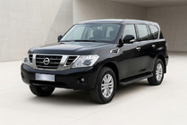 Nissan Armada 2016-2024 гг. Боковые Подножки Tayga Black (2 шт., Алюминий) фото 1