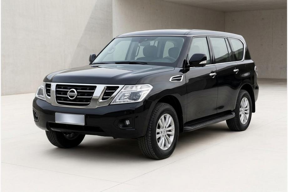 Nissan Armada 2016-2024 гг. Боковые Подножки Tayga Black (2 шт., Алюминий) Image