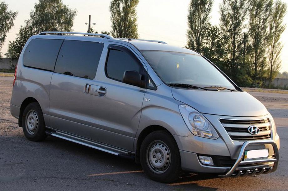 Hyundai H300, H1, Starex 2008-2020 гг. Передний силовой бампер WT003-2 (нержавейка) Фото 2