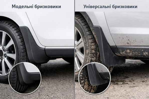 Модельные или универсальные брызговики: какие лучше садятся и реже отрываются