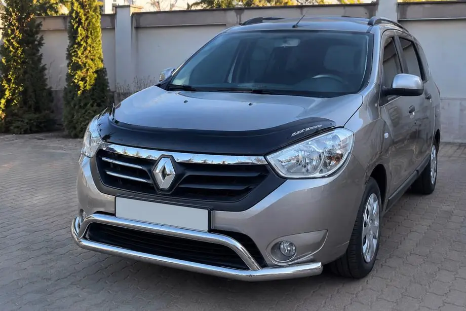 Renault Lodgy 2013-2022 гг. Передняя защита ST014 (нержавейка) Image