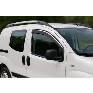 Ветровики с хромированным молдингом Niken Luxury (2 шт) Peugeot Bipper 2008-2017 гг. фото 1