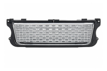 Range Rover III L322 2002-2012 гг. Решетка радиатора с боковыми решетками, серебристая (2010-2012) фото 1