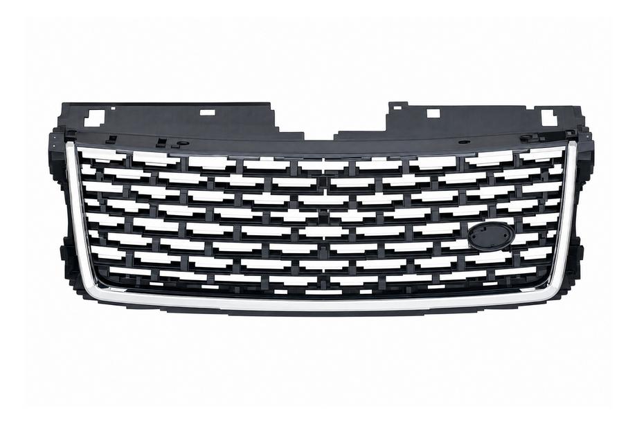 Range Rover IV L405 2013-2021 гг. Решетка радиатора SVO черная с серебристыми полосами (2013) Image