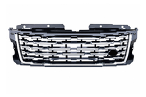 Range Rover IV L405 2013-2021 гг. Чёрная решётка радиатора с серебристыми полосами (рестайлинг 2018→2023) фото 1