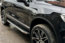 Volkswagen Touareg 2002–2010 гг. Боковые Подножки BlackLine (2 шт, Алюминий) фото 4