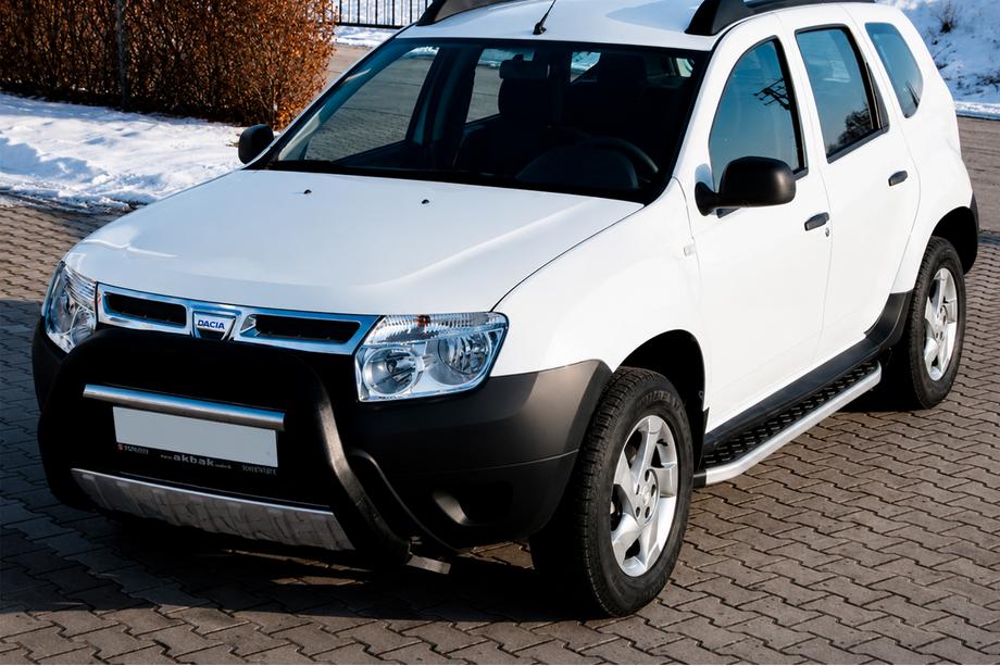 Dacia Duster 2008-2018 гг. Боковые Подножки BlackLine (2 шт, Алюминий) Image