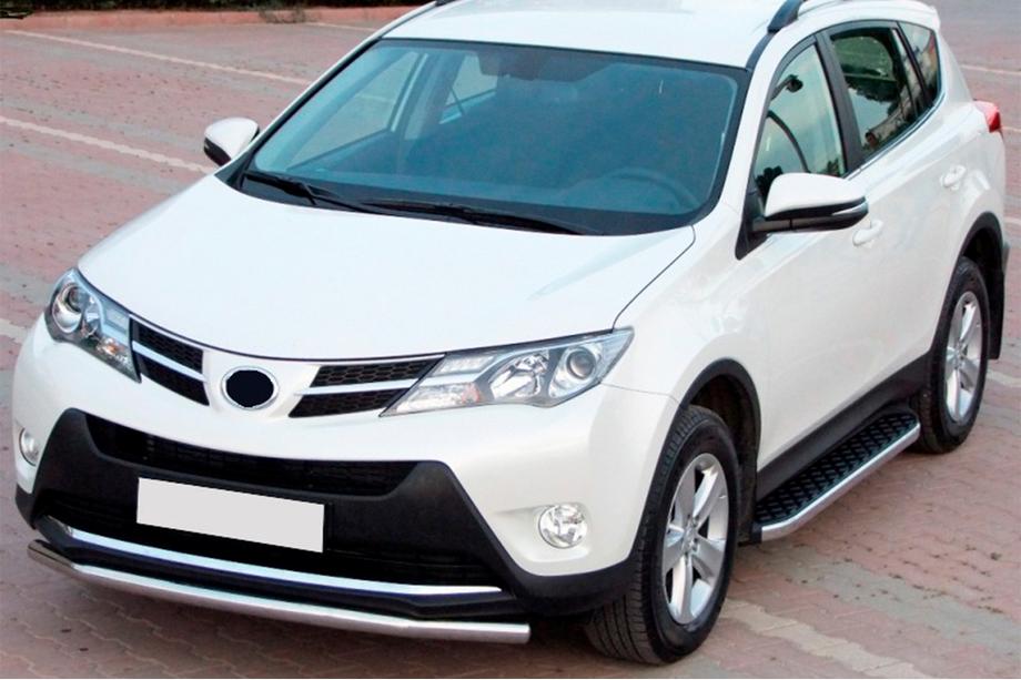 Toyota Rav 4 2013-2018 гг. Боковые Подножки BlackLine (2 шт, Алюминий) Image