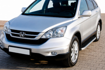Honda CRV 2012-2016 гг. Боковые Подножки BlackLine (2 шт, Алюминий) фото 1