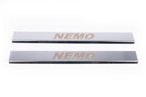Citroen Nemo 2007-2017 гг. Накладки на пороги Carmos V1 (2 шт, нержавейка) фото 2