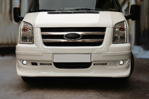 Ford Transit 2000–2014 гг. Хром накладки на решетку радиатора (2 шт, нержавейка) OmsaLine - Итальянская Нержавейка фото 3