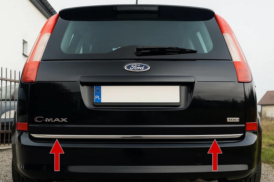 Ford C-Max 2004-2010 гг. Накладка на багажник нержавейка Image