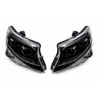 Передние фары 2025 Design LED Black (для Vito, 2 шт.)