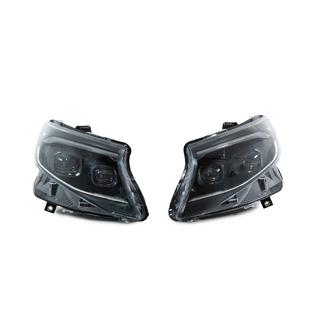 Передние фары 2025 Design LED Black (для Vito, 2 шт.) Mercedes Vito/V-class W447 2014- гг. фото 2