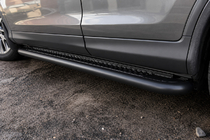 Honda CRV 2012-2016 гг. Боковые пороги KB001 Black (нержавеющая сталь) фото 2