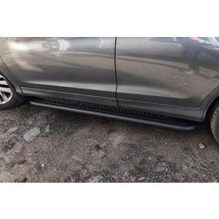 Боковые пороги KB001 Black (нержавеющая сталь) Honda CRV 2012-2016 гг. фото 1