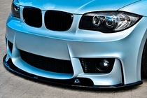 BMW 1 серия E81/E82/E87/E88 2004-2011 гг. Передняя лип-накладка DPT (для 1M E87, 2004-2008, черный глянец) фото 1