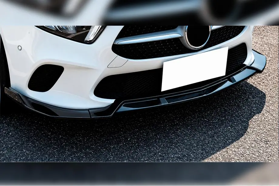 Mercedes A-class W177 2018- гг. Передний лип DPT V-1 (Черный Глянец) Image
