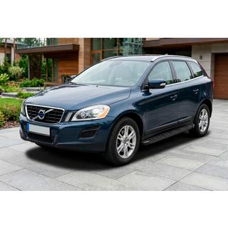 Боковые пороги (подножки) Fullmond Black (2 шт., алюминий) Volvo XC60 2009-2017 гг. фото 1