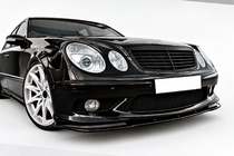 Mercedes E-class W211 2002-2009 гг. Передняя губа DPT (для AMG, 2002-2006, чёрный глянец) фото 1