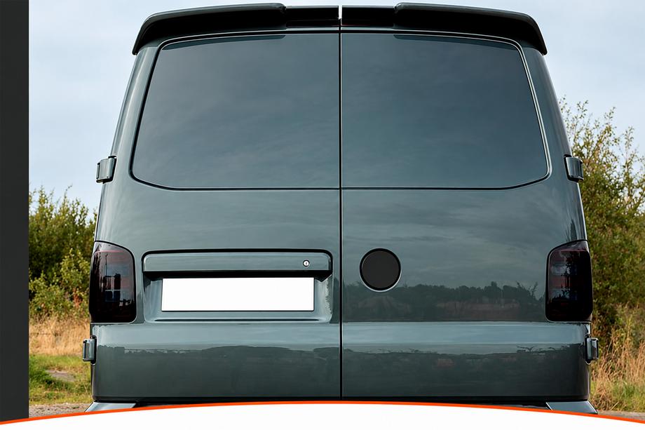 Volkswagen T5 Caravelle 2004-2010 гг. Спойлер DPT (распашные двери, черный глянец) Image