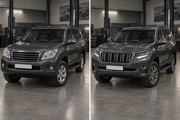 Toyota Land Cruiser Prado 150 в стиле рестайлинга 2017+: комплекты и что менять