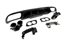 Mercedes E-class W213 2016-2023 гг. Задний диффузор с насадками выхлопа E53-Design Black (для Base) фото 3