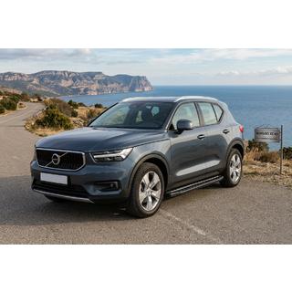Боковые Подножки Fullmond Black (2 шт., Алюминий) Volvo XC40 2018- гг. фото 1