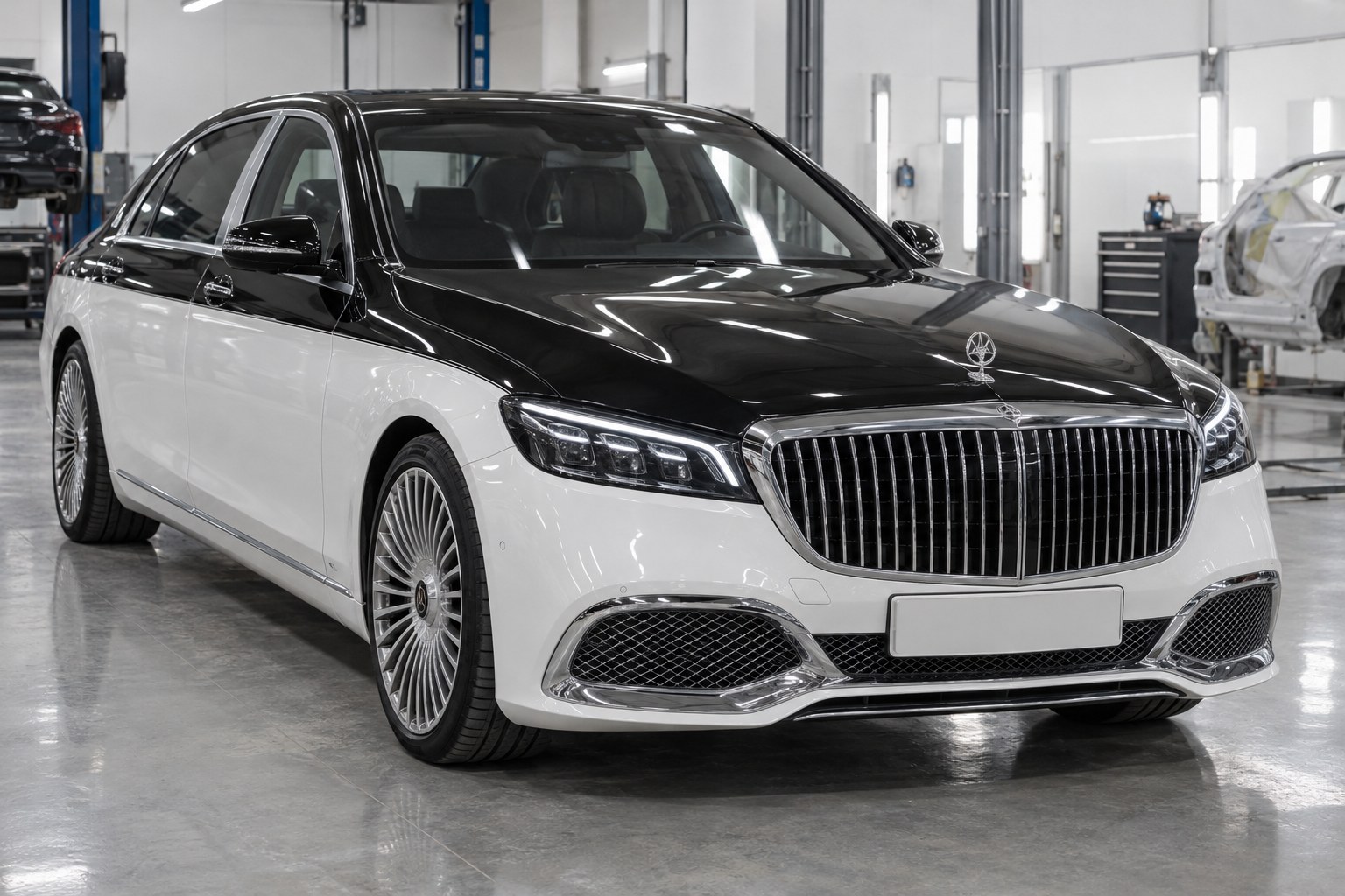 Mercedes S-Class W221 в стиле W222 или W223: рестайлинг через два поколения — включая Maybach и S63