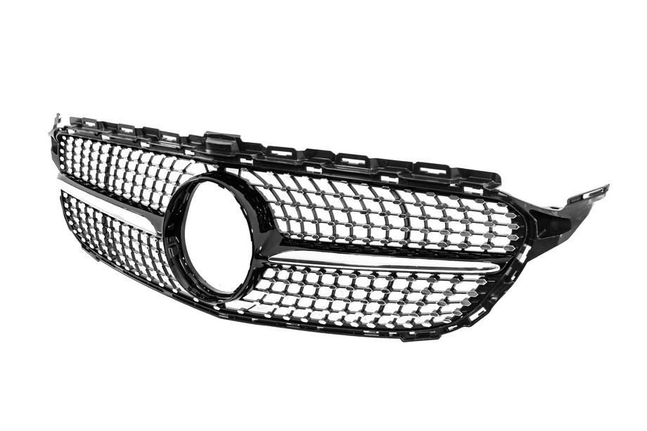 Mercedes C-class W205 2014-2021 гг. Передняя решётка Diamond Black (для Avantgarde/AMG-Line/C43 AMG) 2014-2018, с камерой Фото 2