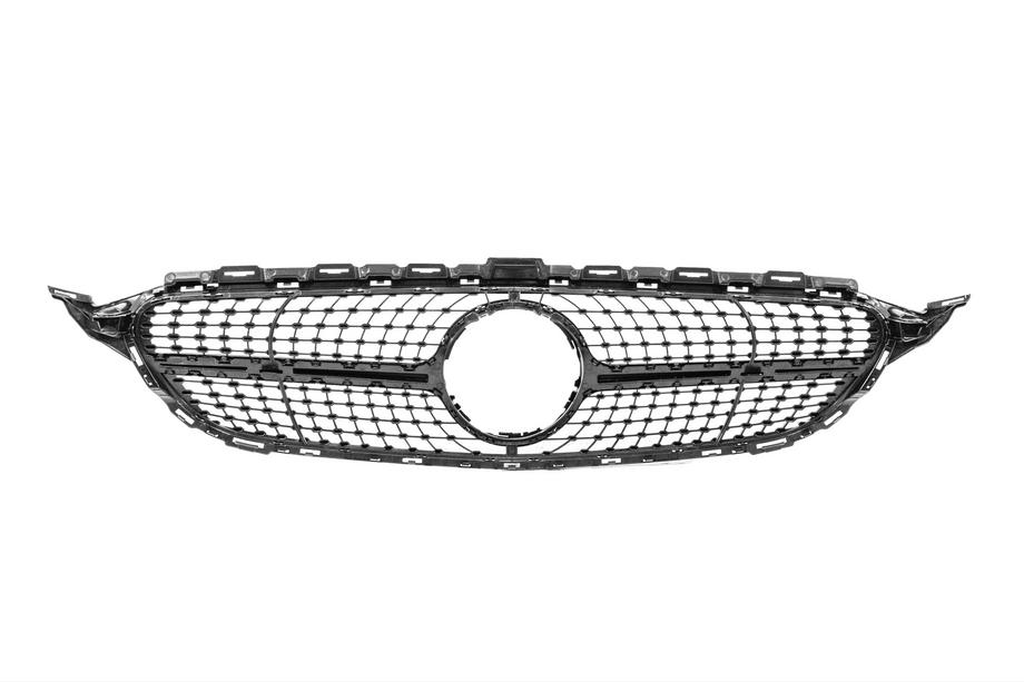 Mercedes C-class W205 2014-2021 гг. Передняя решётка Diamond Black (для Avantgarde/AMG-Line/C43 AMG) 2014-2018, с камерой Фото 5