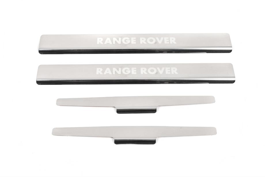 Range Rover Sport 2014-2022 гг. Накладки на пороги Natanika Premium (4 шт, нержавейка) Image