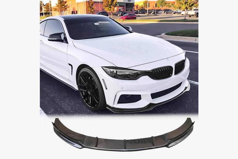 BMW 4 серия F32/F33/F36 2012-2020 гг. Накладка на передний бампер Lip V4 (для M-Sport, Карбон) Фото 1