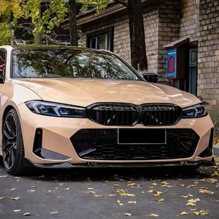 Накладка на передний бампер Lip V5 (для M-Sport 2022+, карбон) BMW 3 серия G20/G21 2018- гг. фото 1