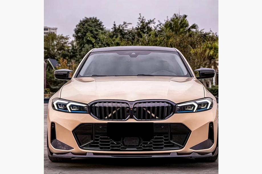 BMW 3 серия G20/G21 2018- гг. Накладка на передний бампер Lip V5 (для M-Sport 2022+, карбон) Фото 2