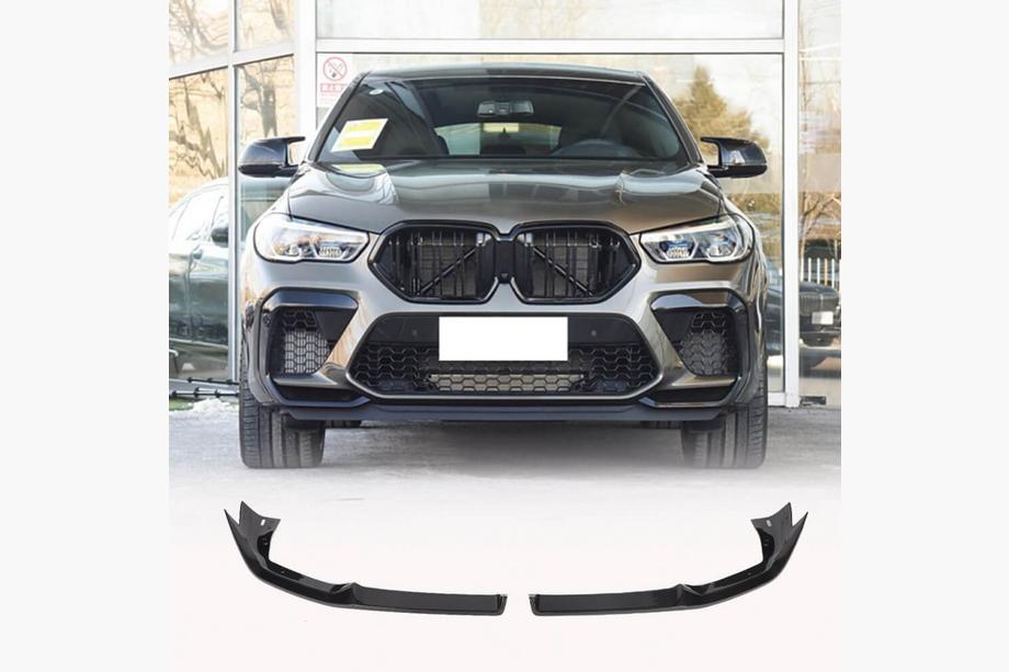 BMW X6 G06 2019–2027 гг. Накладки на передний бампер Flap (для F96 2018-2022, Карбон) Фото 1