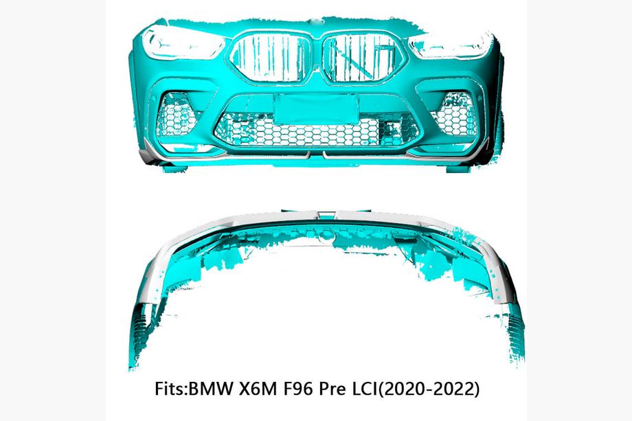 BMW X6 G06 2019–2027 гг. Накладки на передний бампер Flap (для F96 2018-2022, Карбон) Фото 2