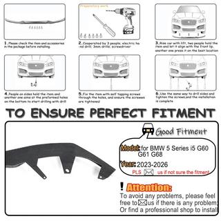 Передняя губа V2 для M-Sport, Карбон BMW 5/i5 серия G60/G60E/G61 2023- гг. фото 4