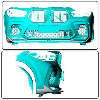 Карбоновые накладки на передний бампер Flap (2018-2022, карбон) BMW X6 G06 2019–2027 гг. фото 2