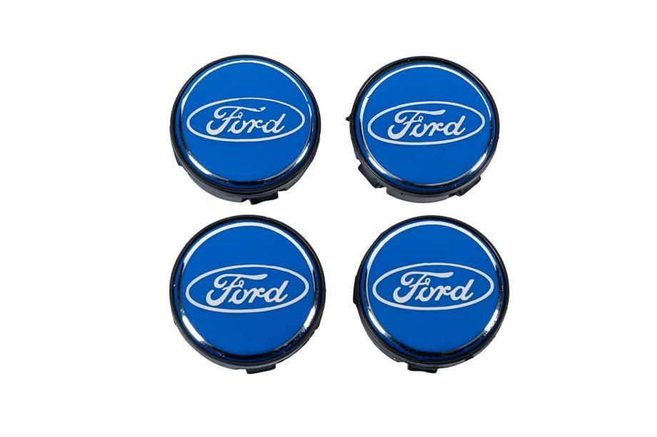 Ford Колпачки на диски 59/55 мм, синие (4 шт.) Фото 1