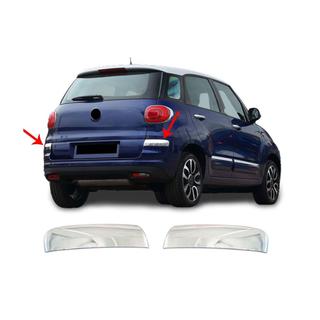 Накладки на углы заднего бампера из нержавейки для 500L 2018+ (2 шт) фото 1