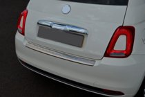 Fiat 500/500L 2013-2022 гг. Накладка на задний бампер 3D/Cabrio (OmsaLine, нержавейка) фото 5