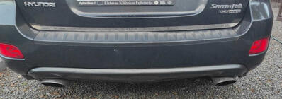 Hyundai Santa Fe 2 2006-2012 гг. Накладка на багажник нержавейка фото 3