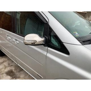 Накладки на Зеркала Нержавейка (2004-2010, Viano, 2 шт) Mercedes Vito W639 2004-2014 гг. фото 2
