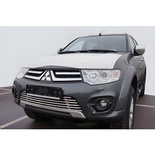 Защита передней решетки радиатора Mitsubishi Pajero Sport 2008-2015 гг.